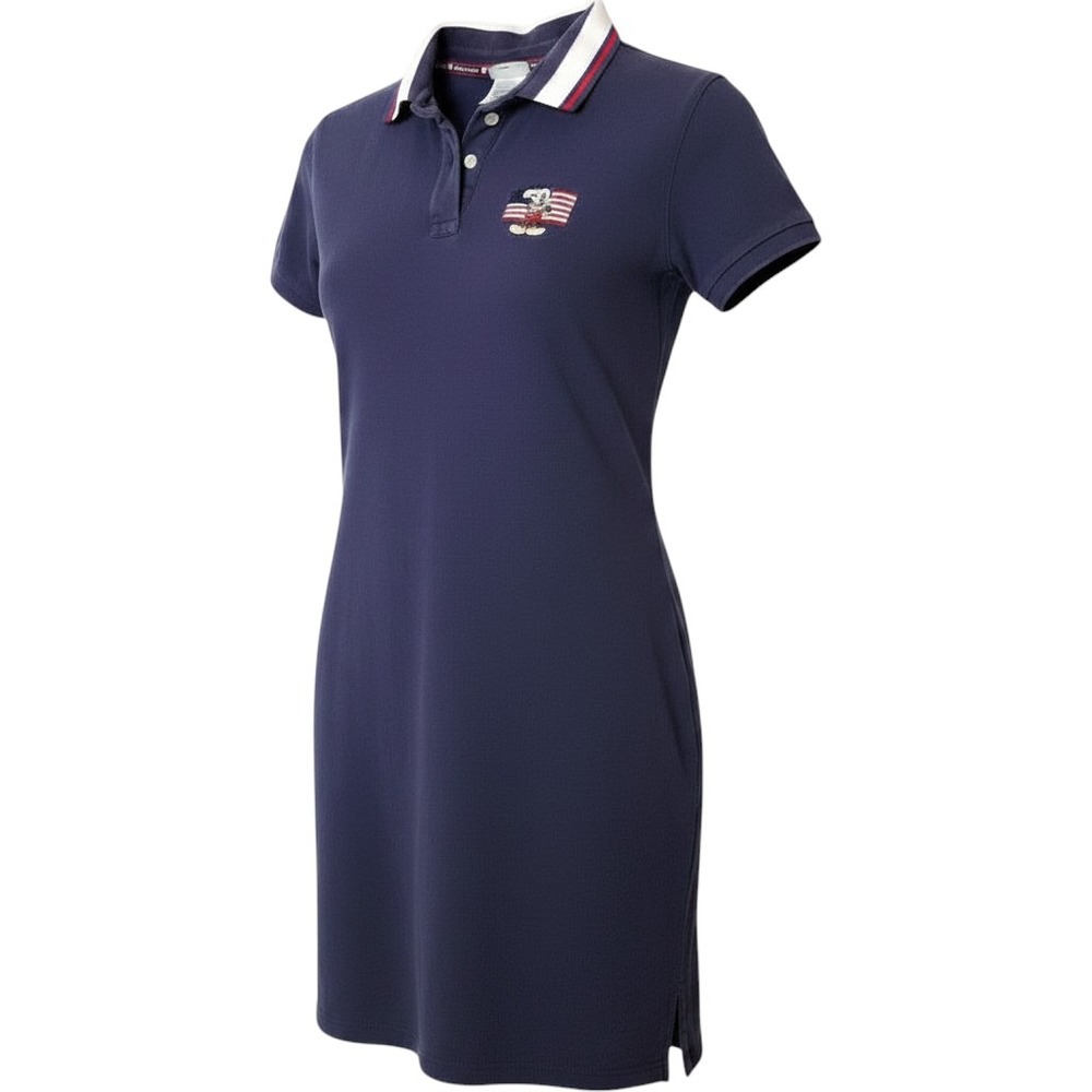 Vintage The Disney Store Polo Dress Patriotic Embroidered Mickey size M Medium